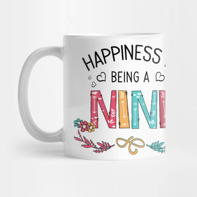 Happiness Is Being A Nini Wildflowers Valentines Mothers Day by KIMIKA